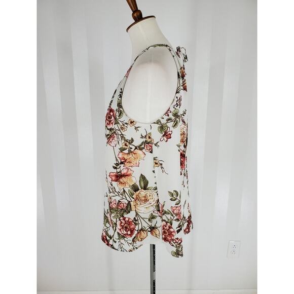 BLUE RAIN Women's Floral Print Sleeveless Top Sz S - Picture 3 of 9